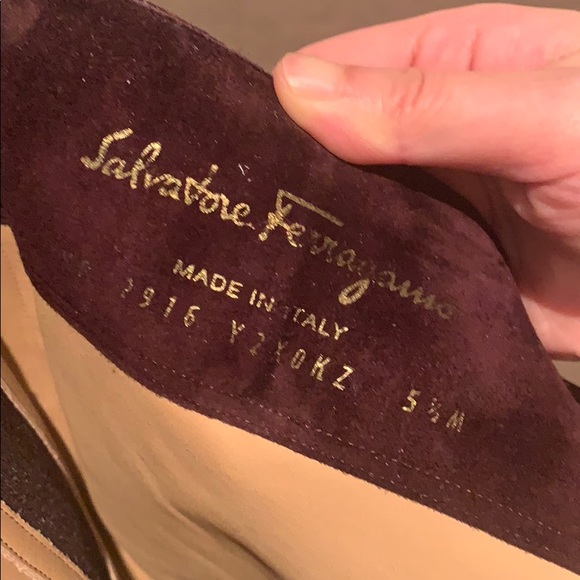 SALVATORE FERRAGAMO suede knee boots - Picture 3 of 7